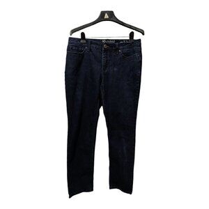 New Directions Weekend Womens Size 14 Dark Wash Rhinestone Straight Leg‎ Jeans